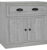 VidaXL Dressoir 70x35,5x67,5 cm bewerkt hout grijs sonoma eikenkleurig