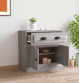 VidaXL Dressoir 70x35,5x67,5 cm bewerkt hout grijs sonoma eikenkleurig