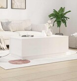 VidaXL Salontafel 100x50x35 cm massief grenenhout wit