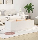 VidaXL Salontafel 100x50x35 cm massief grenenhout wit