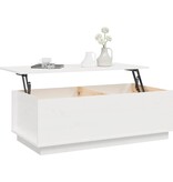 VidaXL Salontafel 100x50x35 cm massief grenenhout wit