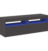 VidaXL Tv-meubelen 2 st met LED-verlichting 60x35x40 cm grijs