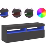 VidaXL Tv-meubelen 2 st met LED-verlichting 60x35x40 cm grijs