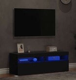 VidaXL Tv-meubelen 2 st met LED-verlichting 60x35x40 cm grijs