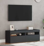 VidaXL Tv-meubelen 2 st met LED-verlichting 60x35x40 cm grijs