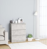VidaXL Dressoir 60x35x76 cm bewerkt hout betongrijs