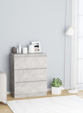VidaXL Dressoir 60x35x76 cm bewerkt hout betongrijs