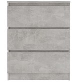 VidaXL Dressoir 60x35x76 cm bewerkt hout betongrijs