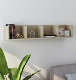 VidaXL Cd-wandschap 100x18x18 cm bewerkt hout sonoma eikenkleurig