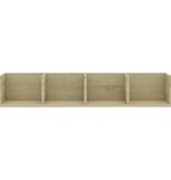 VidaXL Cd-wandschap 100x18x18 cm bewerkt hout sonoma eikenkleurig