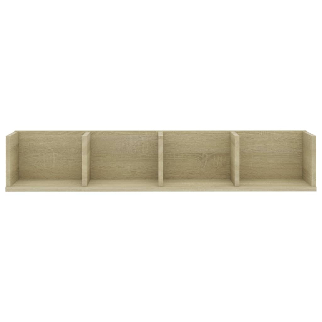 VidaXL Cd-wandschap 100x18x18 cm bewerkt hout sonoma eikenkleurig