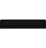VidaXL Cd-wandschap 100x18x18 cm bewerkt hout zwart