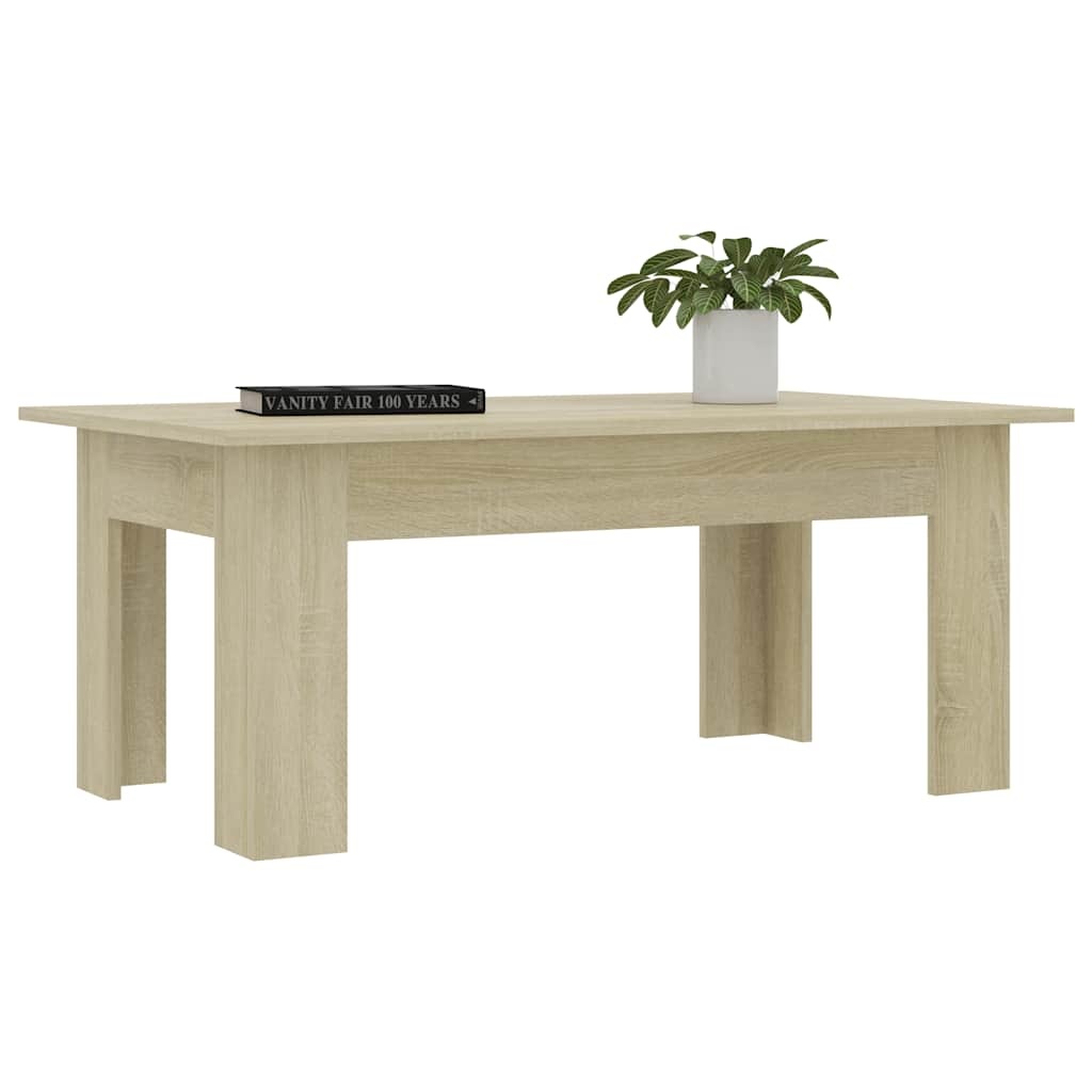 VidaXL Salontafel 100x60x42 cm bewerkt hout sonoma eikenkleurig