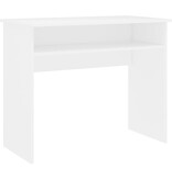 VidaXL Bureau 90x50x74 cm bewerkt hout wit