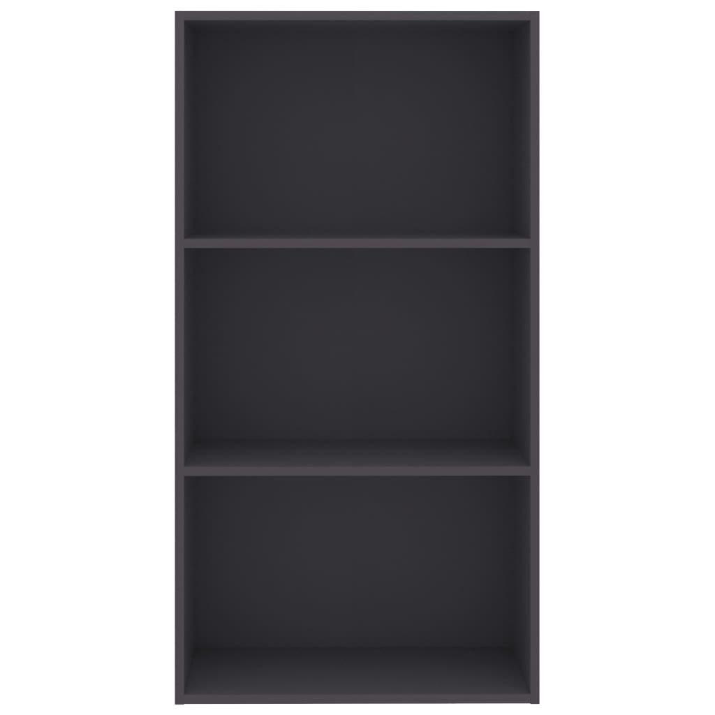 VidaXL Boekenkast met 3 schappen 60x30x114 cm bewerkt hout grijs