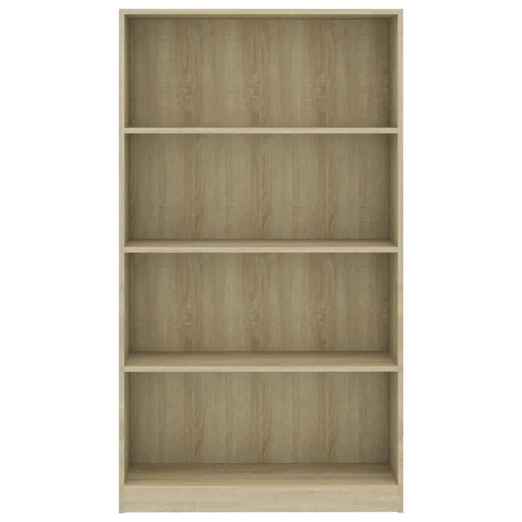 VidaXL Boekenkast met 4 schappen 80x24x142 cm bewerkt hout sonoma eik