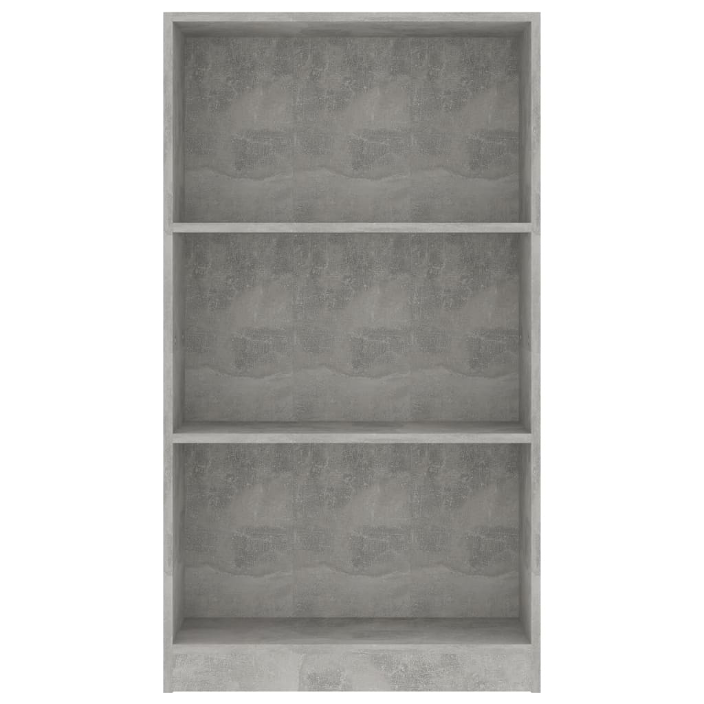VidaXL Boekenkast met 3 schappen 60x24x109 cm bewerkt hout betongrijs
