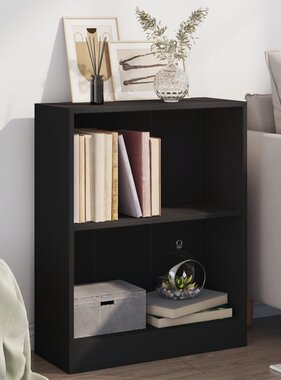 VidaXL Boekenkast 60x24x76 cm bewerkt hout zwart