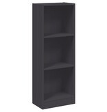 VidaXL Boekenkast met 3 schappen 40x24x109 cm bewerkt hout grijs