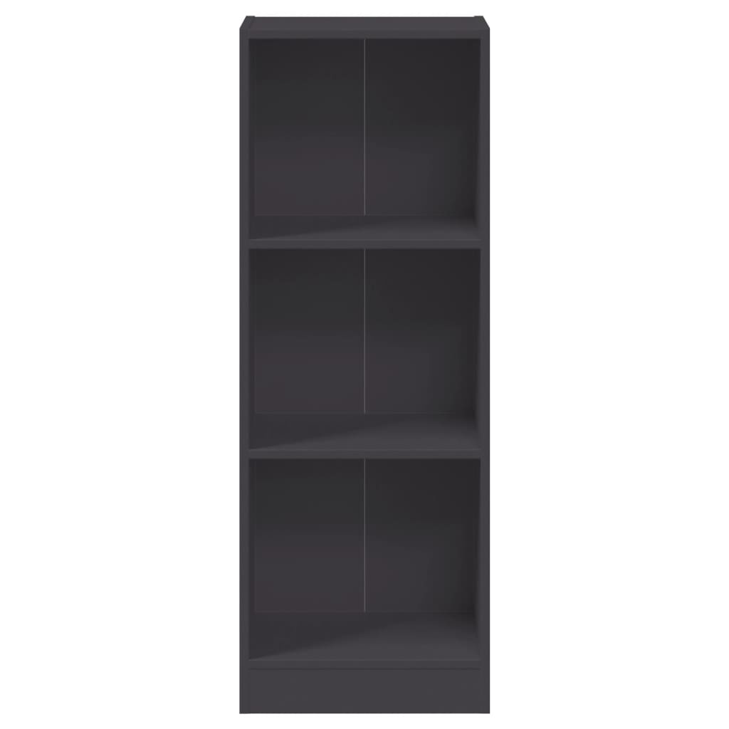 VidaXL Boekenkast met 3 schappen 40x24x109 cm bewerkt hout grijs
