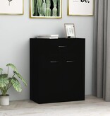 VidaXL Dressoir 60x30x75 cm bewerkt hout zwart