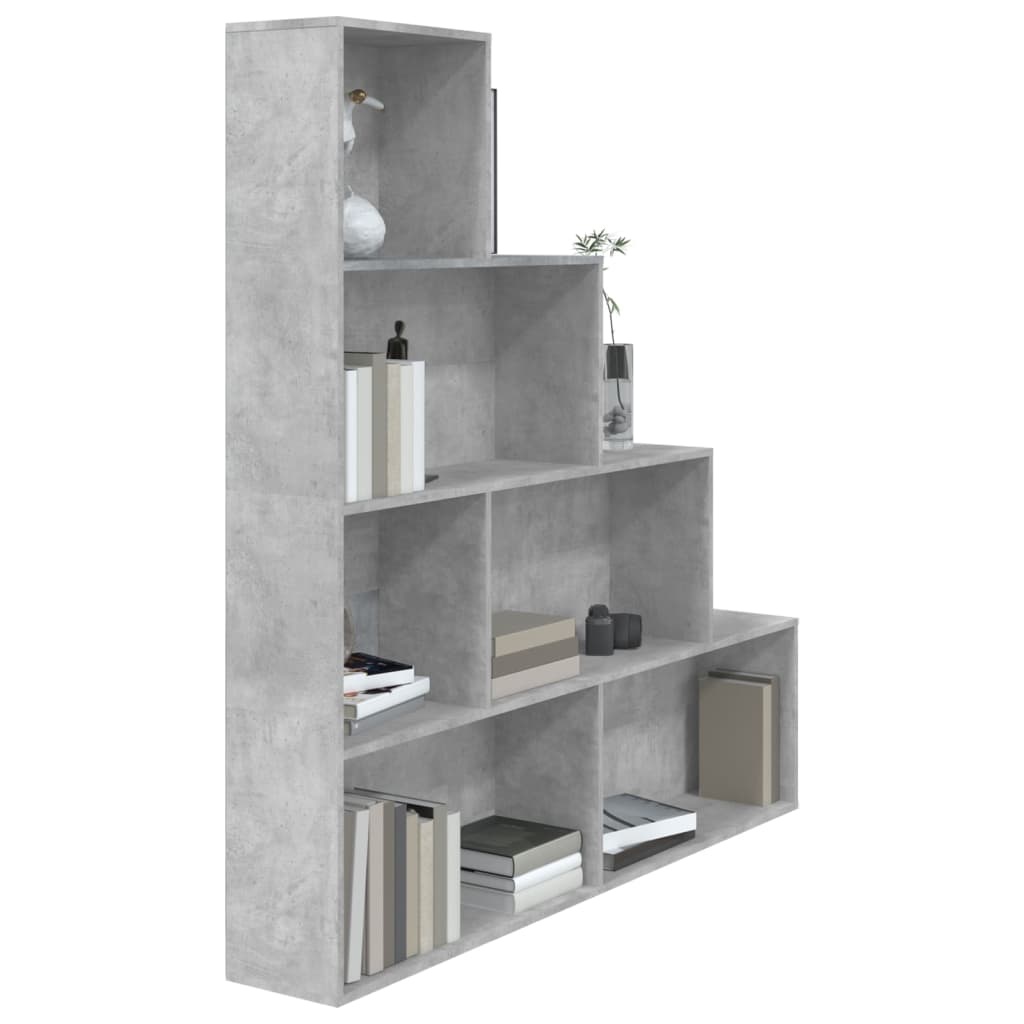 VidaXL Boekenkast/kamerscherm 155x24x160 cm bewerkt hout betongrijs