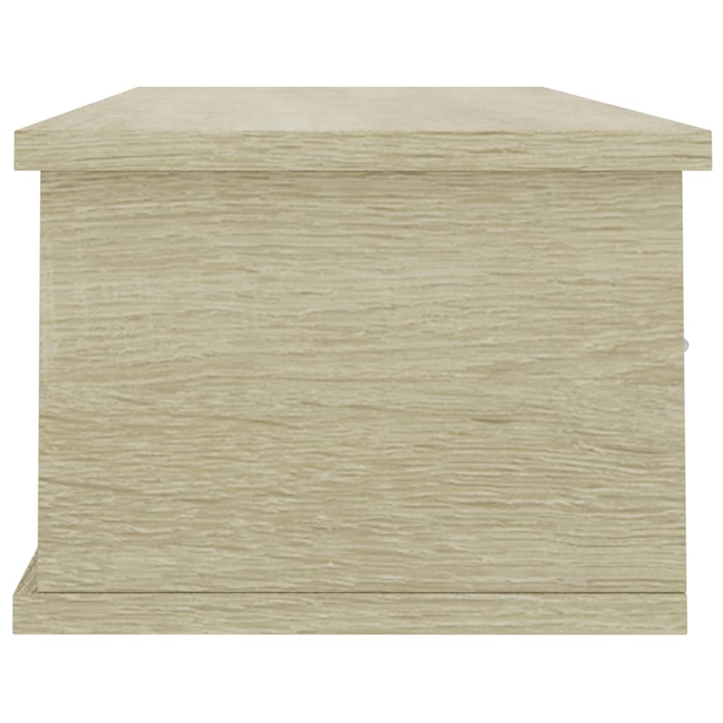 VidaXL Wandschap met lades 88x26x18,5 cm bewerkt hout sonoma eiken