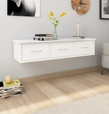 VidaXL Wandschap met lades 88x26x18,5 cm bewerkt hout wit