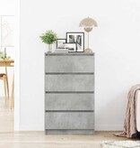 VidaXL Dressoir 60x35x98,5 cm bewerkt hout betongrijs