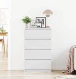 VidaXL Dressoir 60x35x98,5 cm bewerkt hout wit