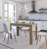 VidaXL Eettafel 120x60x76 cm bewerkt hout sonoma eikenkleurig