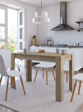 VidaXL Eettafel 120x60x76 cm bewerkt hout sonoma eikenkleurig