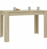 VidaXL Eettafel 120x60x76 cm bewerkt hout sonoma eikenkleurig