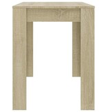 VidaXL Eettafel 120x60x76 cm bewerkt hout sonoma eikenkleurig