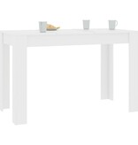 VidaXL Eettafel 120x60x76 cm bewerkt hout wit