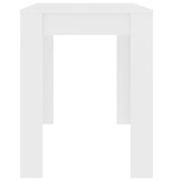 VidaXL Eettafel 120x60x76 cm bewerkt hout wit