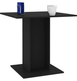 VidaXL Eettafel 80x80x75 cm bewerkt hout zwart