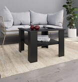 VidaXL Salontafel 60x60x42 cm bewerkt hout zwart