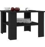 VidaXL Salontafel 60x60x42 cm bewerkt hout zwart