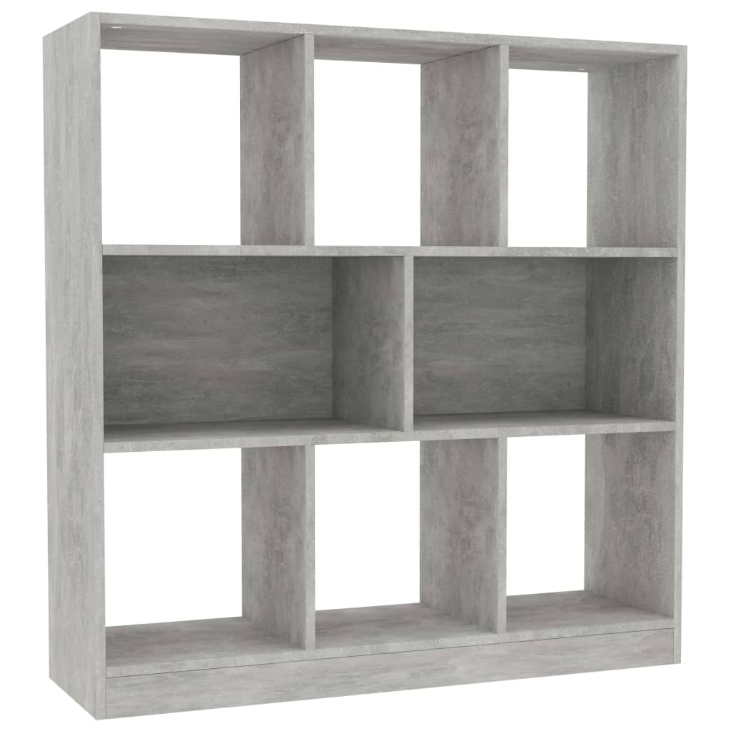 VidaXL Boekenkast 97,5x29,5x100 cm bewerkt hout betongrijs