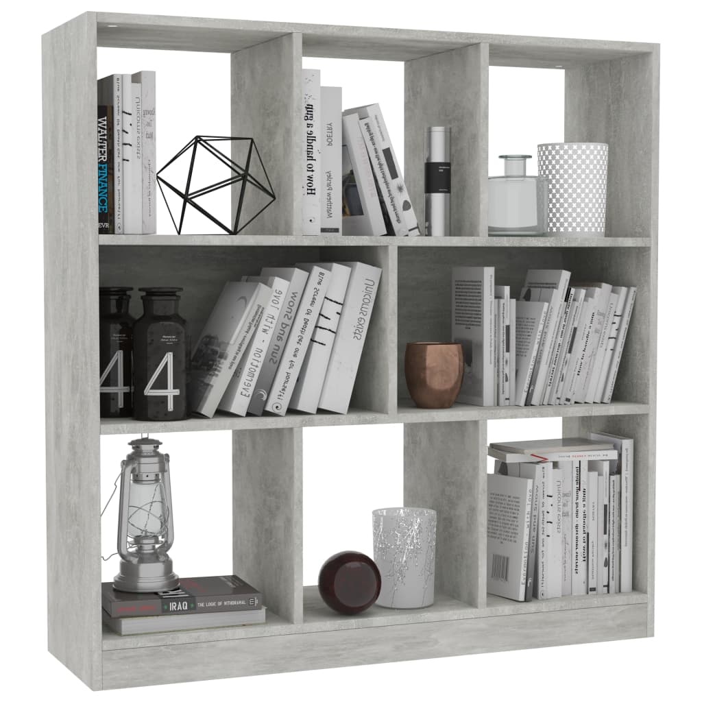 VidaXL Boekenkast 97,5x29,5x100 cm bewerkt hout betongrijs