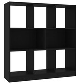 VidaXL Boekenkast 97,5x29,5x100 cm bewerkt hout zwart