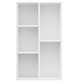 VidaXL Boekenkast/dressoir 50x25x80 cm bewerkt hout wit