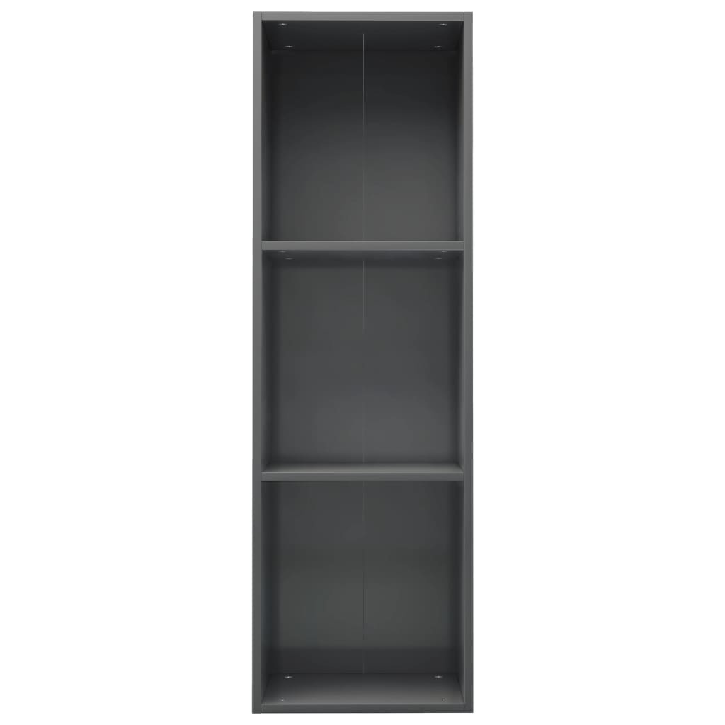VidaXL Boekenkast/tv-meubel 36x30x114 cm bewerkt hout hoogglans grijs
