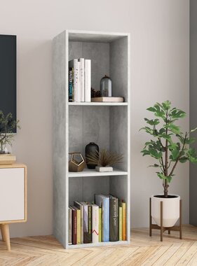 VidaXL Boekenkast/tv-meubel 36x30x114 cm bewerkt hout betongrijs