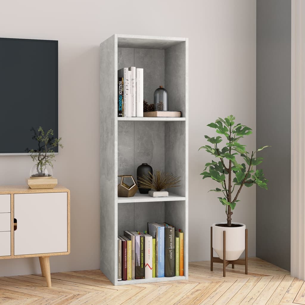 VidaXL Boekenkast/tv-meubel 36x30x114 cm bewerkt hout betongrijs