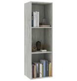 VidaXL Boekenkast/tv-meubel 36x30x114 cm bewerkt hout betongrijs