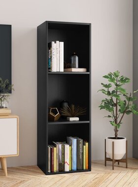 VidaXL Boekenkast/tv-meubel 36x30x114 cm bewerkt hout zwart