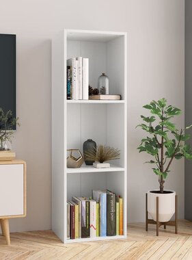 VidaXL Boekenkast/tv-meubel 36x30x114 cm bewerkt hout wit