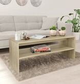 VidaXL Salontafel 100x40x40 cm bewerkt hout sonoma eikenkleurig